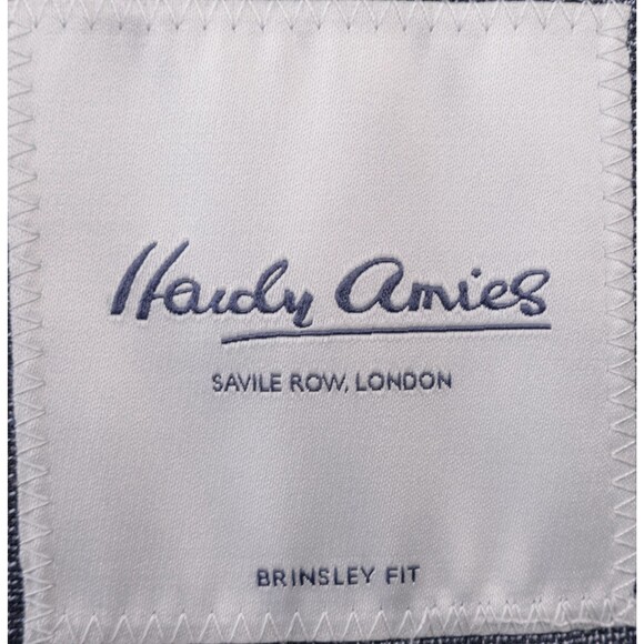 Savile Row Sport Coat Blazer Gray Windowpane Plaid Gray 46R Casual Jacket Wool - Picture 10 of 13